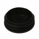 6 x Black Plastic 50mm Dia Round Tubing Tube Insert Caps Covers Z7J5