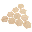 10pcs Hexagon Shaped Wooden Embellishments Wood Slice for Art Crafts 90x78mm
