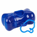Dispenser Box Case Pet Garbage Clean Waste Bag Bone Shape blue