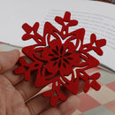 4Pcs Christmas Snowflake Shaped Cup Mat Coaster Anti-Skid Placemat Xmas Decor JR