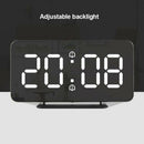 LED Digital Alarm Clock Thermometer Display Mirror Electronic Clocks Home