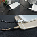 black 1.5 meter high-grade braided metal audio cable 3.5 mm AUX audio cable