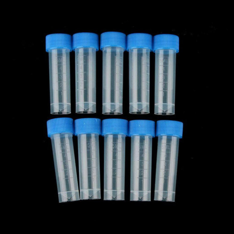 3pcs Plastic Test Tubes Vial Screw Seal Cap Pack Container Cryopreservations