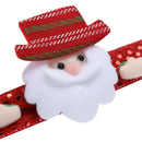 LED Light Glow Xmas Slap Circle Bracelet Wrist Band Gifts (Santa Claus)