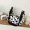 Plush Cute Milk Cow Women Handbags Cartoon Chest Shoulder Messenger Bags Totes