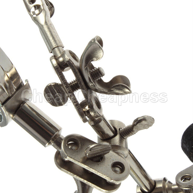 Enhanced Third Hand Soldering Iron Stand Holder Station Magnifier Tool Kit SP