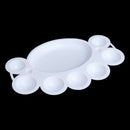 1pcs Plastic Nail Art Palette Dish Beauty Tool White M1A5