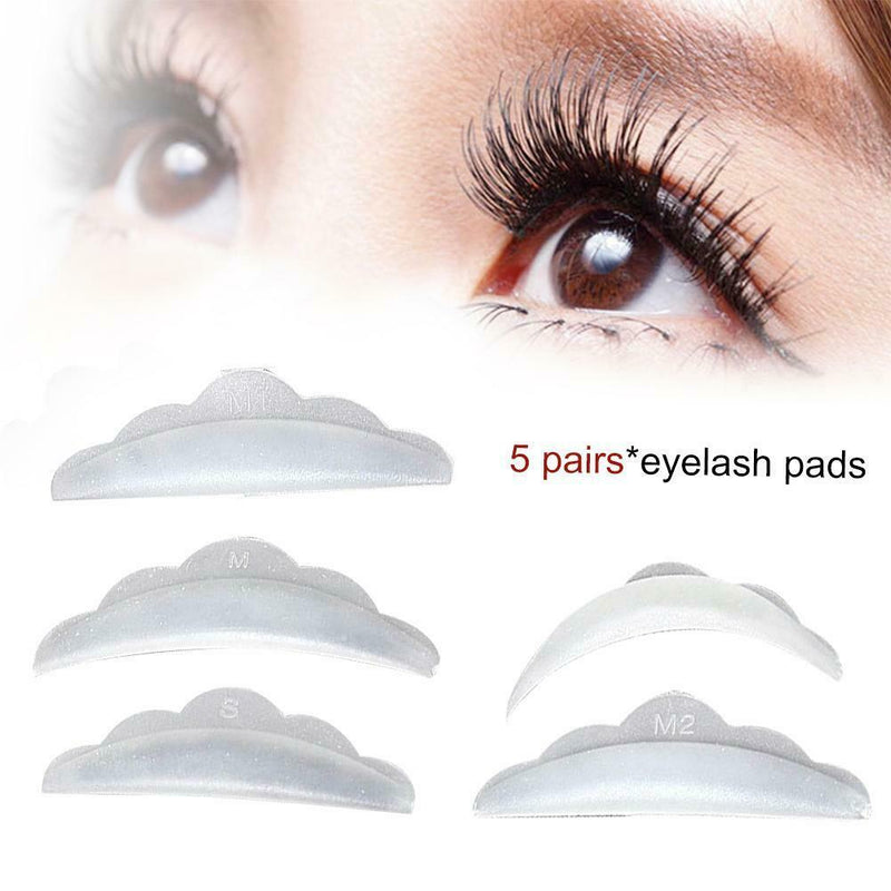 5 Pcs Reusable Eyelash Lift Perming Silicone Curler Curling Pads Patches Shields