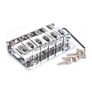 6 Saddle Hardtail Bridge Top Load 65mm Electric Guitar Bridge with 6pcs Screw Gw