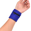 1x Wrist Sweatband Athletic Sports Wristband Armband Wallet Zipper Pocket  BX