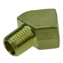 Brass 45 Degree Elbow Pipe 1/4'' Male Female NPT Transmission Water Gas Fuel