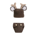 Newborn Baby Girls Boys Crochet Knit Costume Photography Props Outfits Deer A