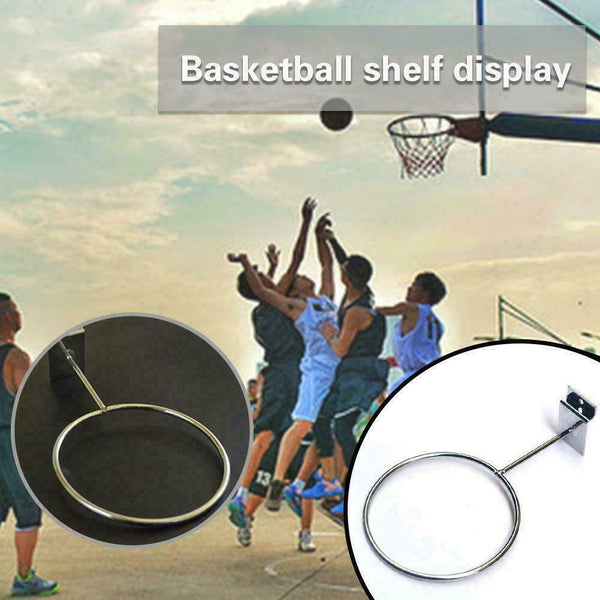 1* Wall Mounted Basketball Holder Hoop Metal Shelf Stand Display Holder E1U8