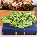 Removable Wrist Bag Serpentine Fanny Packs Women Crossbody Leather Rivet Bags