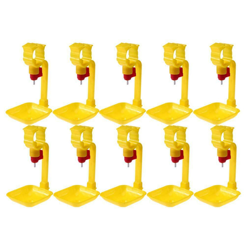 10pcs Poultry Hanging Cup Drinking Fountains Birds Water Bowl Nipple Red A
