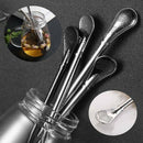 1X(Drinking Straws Set Of 12 Pieces Stainless Steel Reutilisables With Clea