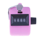 Clicker Counter 4 Digit Number Counters Plastic Shell Hand Held(Pink)