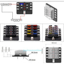 32V Auto Car Boat 8 Way Circuit Standard ATO ATC Blade Fuse Box Block Holder