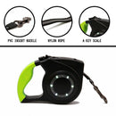 LED Lights Nylon Walking Pet Leash Retractable Dog Leash