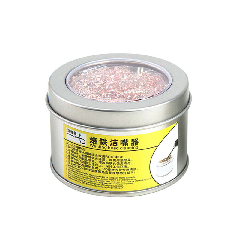 2pcs Metal Wire with Stand Set 599B Soldering Sponges Solder Iron Tip Cleaner