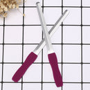 2Pcs Double-sided Concave Convex Nail File With Non-slip Handle Nail Art ToolsME