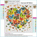 Butterfly Heart 5D Diamond Painting Full Drill Embroidery DIY Cross Stitch
