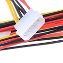 10pcs 4 pin ide male to dual sata y splitter female hdd power adapter cable ~S