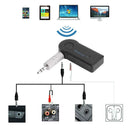 3.5mm Jack Handsfree Mini Auto Wireless Bluetooth Music Receiver Car Kit w/Mic