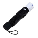 Simple Flowers 3 Folding Anti UV Umbrella Manual Open Sunny Rainy Umbrellas