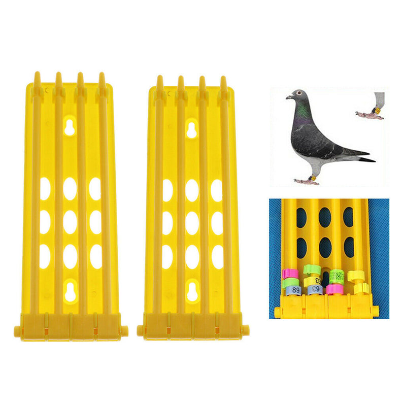 2x Pigeon Birds Parrot Rings Training Racing Pigeon Leg Ring Holder Bands Rack