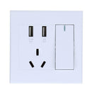 USB Wall Switch Socket Panel Dual USB Switch Adapter Plug Power Supplies