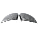 1 Pair Carbon Fiber Gloss Black Rear View Mirror Cover Fit For Ford Fiesta