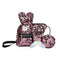 3pcs/set Sequin School Backpack Women Rabbit Ear Rucksack Purse Bags (Pink)