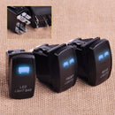 3x 5-Pin Front Rear LED Light Backlit Rocker Switch On-Off fit for Boat TruckUTV