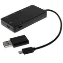 4 Port Micro USB OTG Hub Host Charging Cable Adapter Card Reader For Android