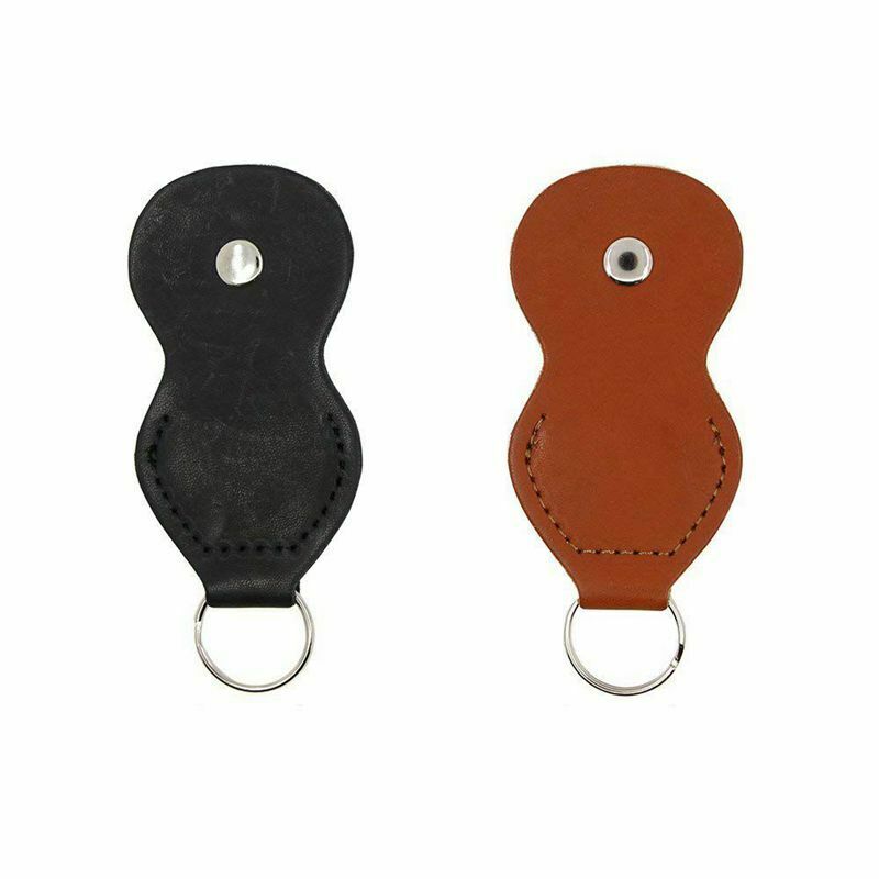 Guitar Picks Holder Case - Leather Keychain Plectrum Key Fob Cases Bag (2 P
