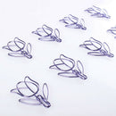 12 Pcs/Box Purple Paper Clip Tulip Shaped Bookmark Stationery For Diy Diary