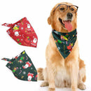 2Pcs Dog Bandana Christmas Costume Pet Santa Pattern e Scarf Cat Bandana Fo