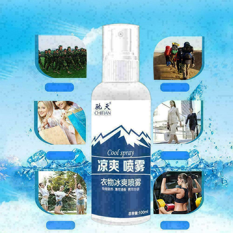 Outdoor Sports Cooling Spray Refreshing Anti-perspirant Spray/ Anti-heatstr R6K0
