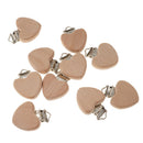 10pcs Beech Wooden Baby Pacifier Soother Holders Heart-Shaped Teething Toys