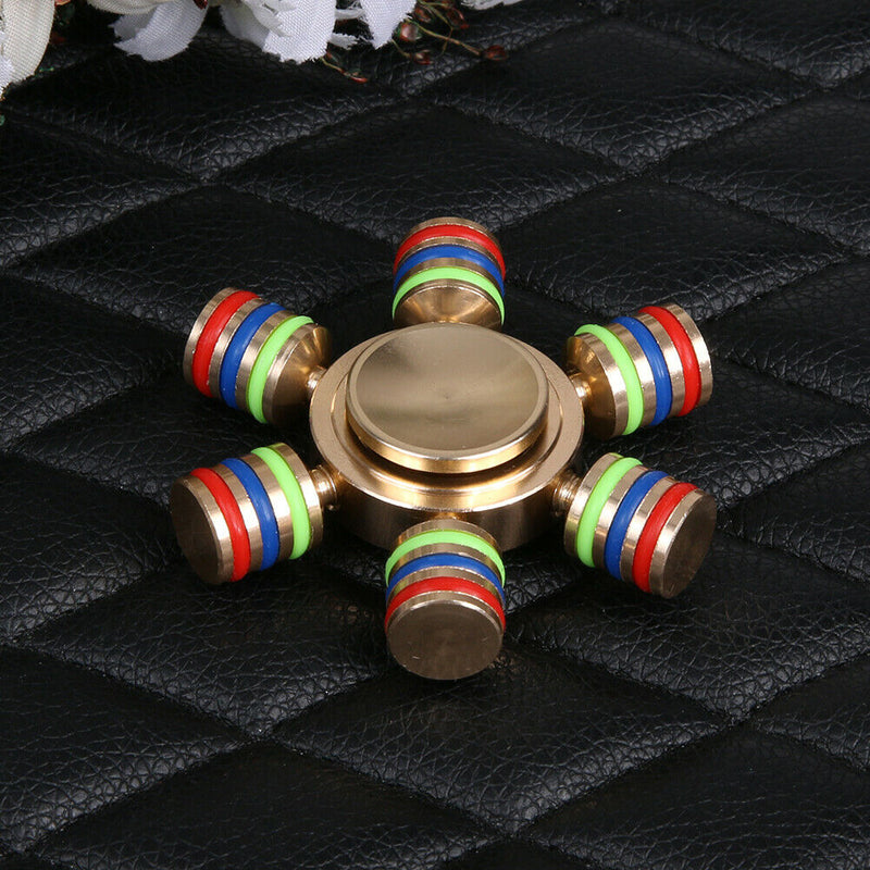 Hand Spinner Three Heads Six Arms Hexagonal Spiral DIY Finger Spinner