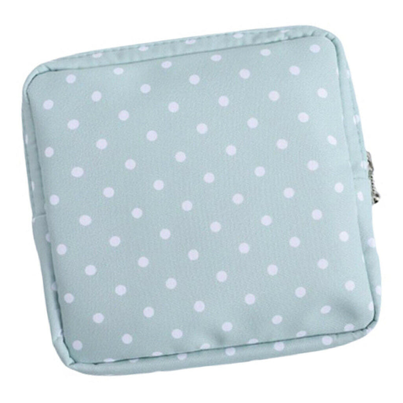 Portable Cotton Sanitary Bag Pouch Tampons Makeup Storage for Girls Green