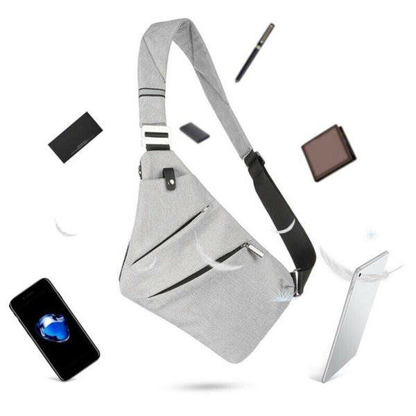 New Osoce Men Nylon Crossbody Shoulder Chest Thin Sling Casual Bag Satchel  M1Y8