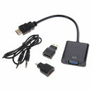 1080P Micro-HDMI/Mini HDMI/HDMI to VGA Converter Adapter With Audio Video C