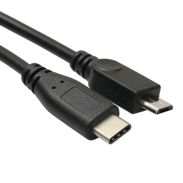 2 in 1 USB 2.0 A Male to USB 3.1 Type C Male& Micro USB 2.0 Male Cable Cord #gib