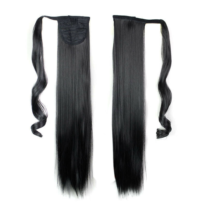 Ponytail Hair Extension Tail Hairpiece Long Straight Synthetic Women'S Hair T6R7