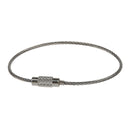 100pcs Stainless Steel Screw Locking Wire Keychain Cable Key Rings Outdoor  R2B2