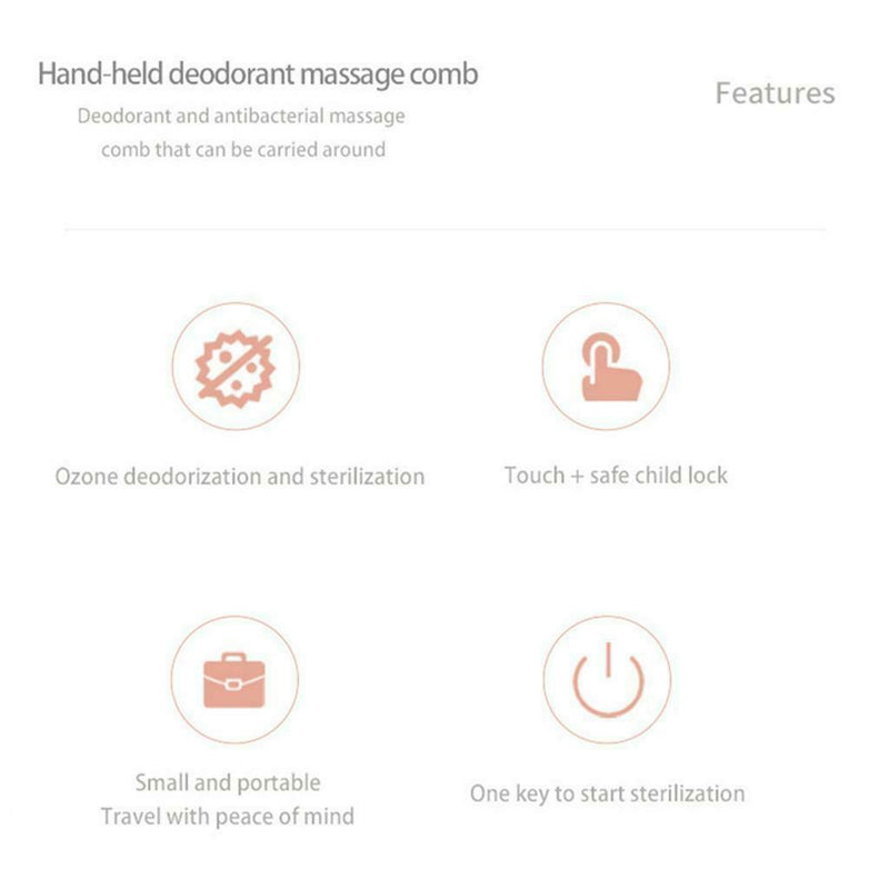 Dog Grooming Ozone Sterilization Comb Pet Animal Hair Soothing Massage Brush