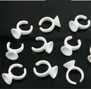 100pcs Glue Rings Disportable Pallet Holder Eyelash Extention Tatto Pigment TOCA