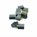 20PCS 2x4 Pin 8P 2.54mm Double Row EBmale Straight Header Pitch Socket G5